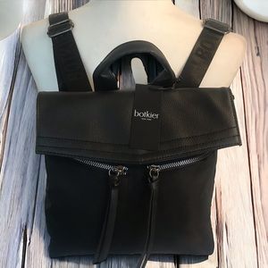 BOTKIER New York Trigger Mini Backpack Black Faux/Leather Nylon